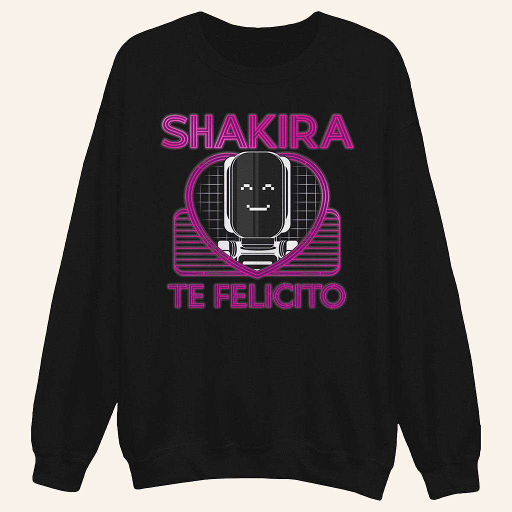 Shakira Merch Te Felicito Black Sweatshirt Music Lover Gifts For Him-1 Shakira Merch Te Felicito Black Sweatshirt Music Lover Gifts For Him-1
