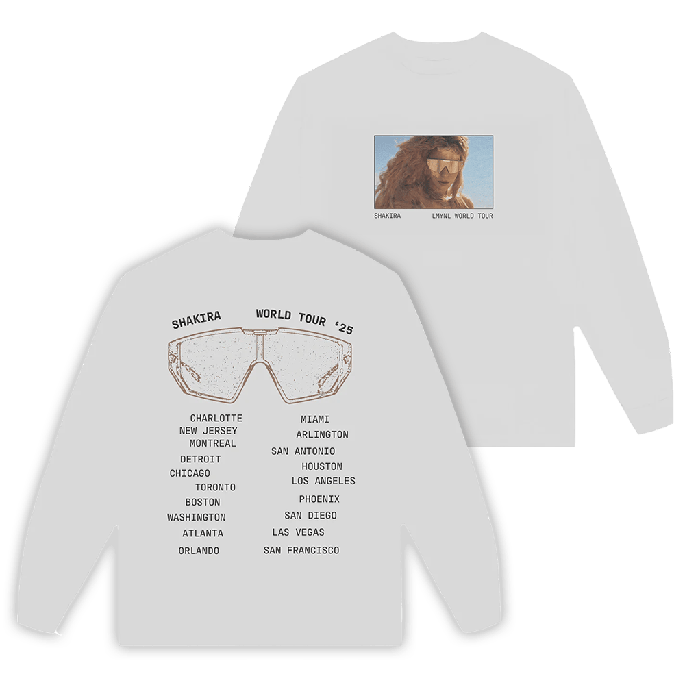 Shakira Tour Merch 2025 Long Sleeve Shirt LMYNL World Tour Sunglasses Concert Fan Clothing-1