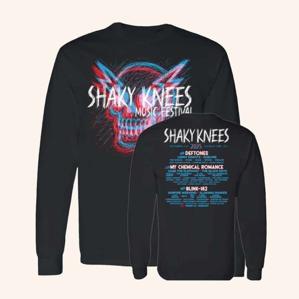 Shaky Knees Festival Merch 2025 Shockwave Long Sleeve Shirts Gifts For Music Fans-1