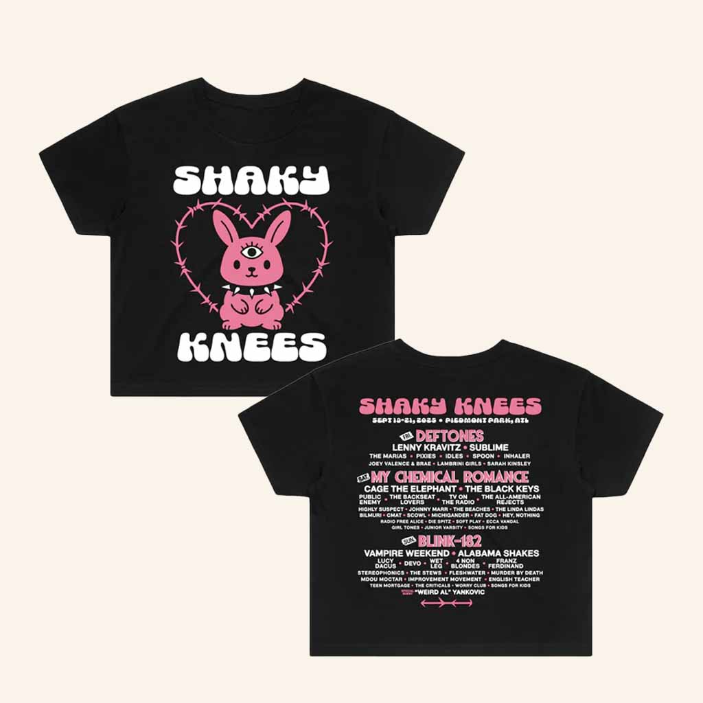 Shaky Knees Festival Merch Women�s Bunny Lineup Crop T-Shirt Presents For Music Lovers-1 Shaky Knees Festival Merch Women�s Bunny Lineup Crop T-Shirt Presents For Music Lovers-1