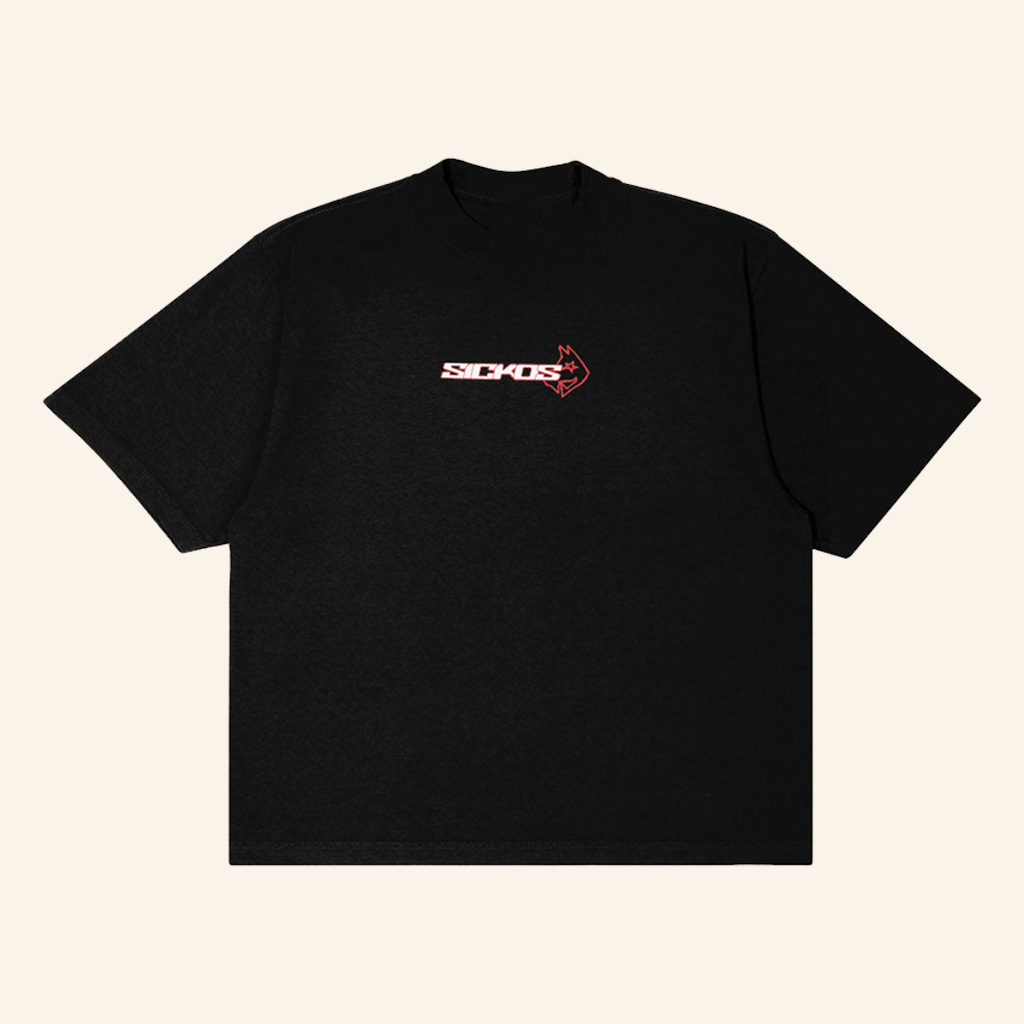 Sickos Merch Logo With Wolf Black T-Shirt Best Gifts For Girlfriend-1 Sickos Merch Logo With Wolf Black T-Shirt Best Gifts For Girlfriend-1