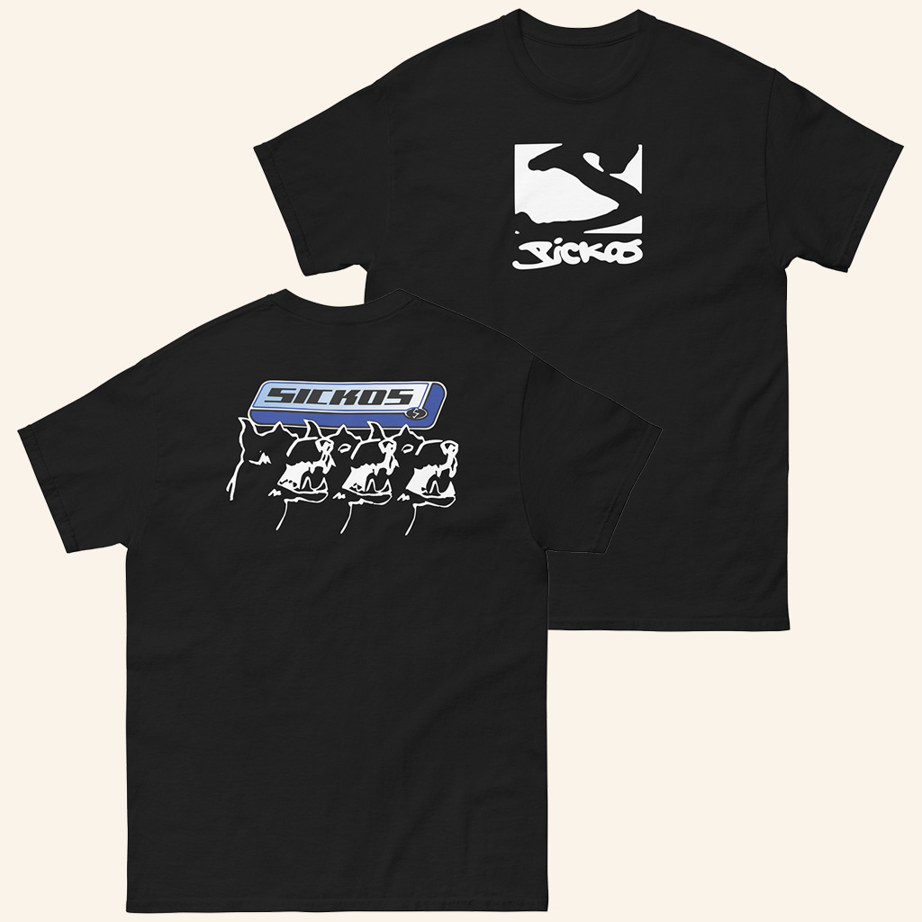 Sickos Merch Sickos Logo Blue Bar Black T-Shirt Gift Ideas For Brother-1 Sickos Merch Sickos Logo Blue Bar Black T-Shirt Gift Ideas For Brother-1