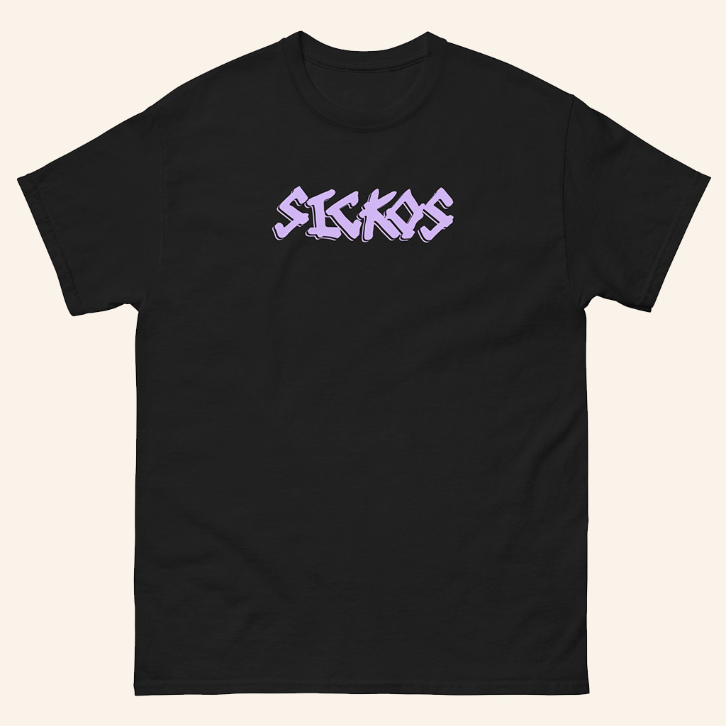 Sickos Merch Sickos Purple Logo Black T-Shirt Unique Presents For Wife-1 Sickos Merch Sickos Purple Logo Black T-Shirt Unique Presents For Wife-1