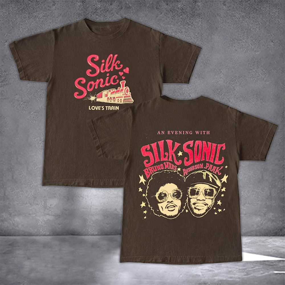 Silk Shirt Rnb Silk Sonic T-Shirt Anderson Paak RnB Bruno Mars RnB Jazz Hip Hop Fan Gifts-1 Silk Shirt Rnb Silk Sonic T-Shirt Anderson Paak RnB Bruno Mars RnB Jazz Hip Hop Fan Gifts-1