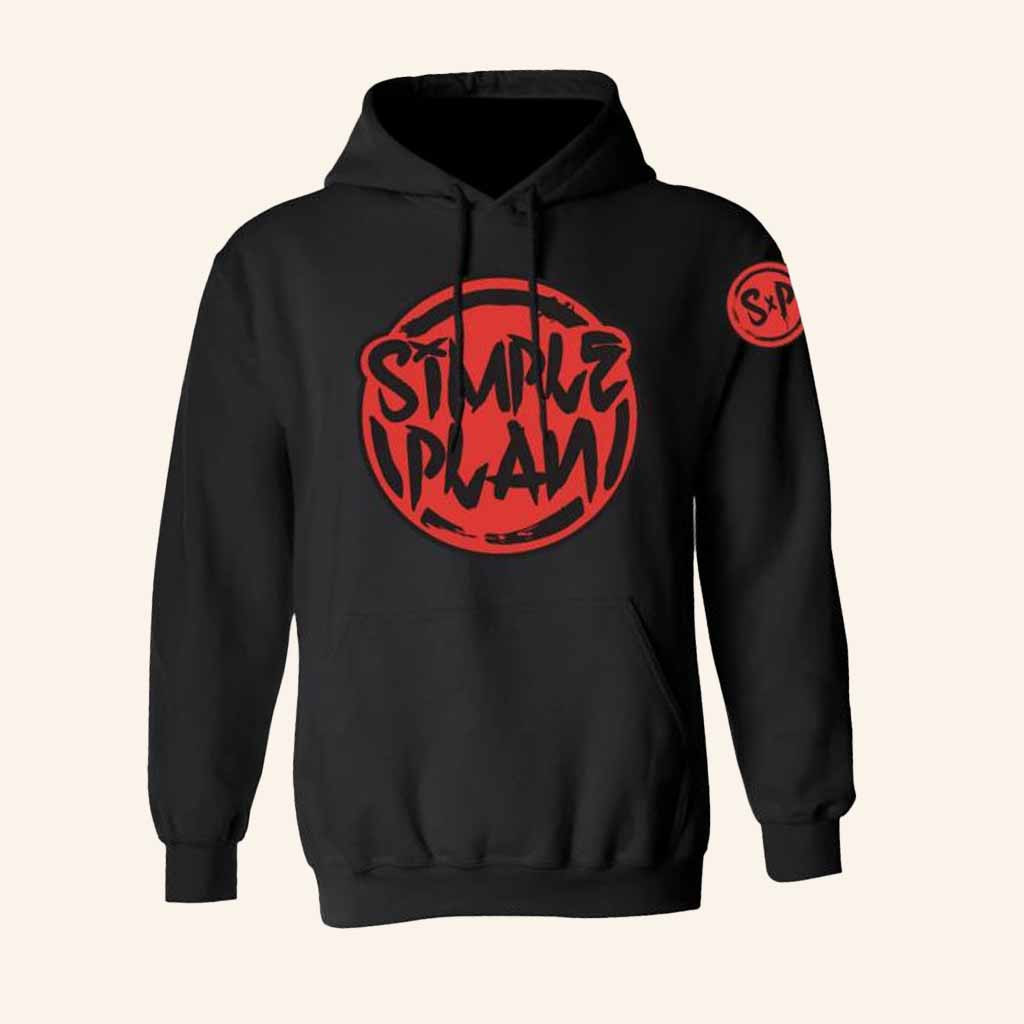 Simple Plan Merch Red Circle Logo Hoodie Christmas Gifts For Boyfriend-1
