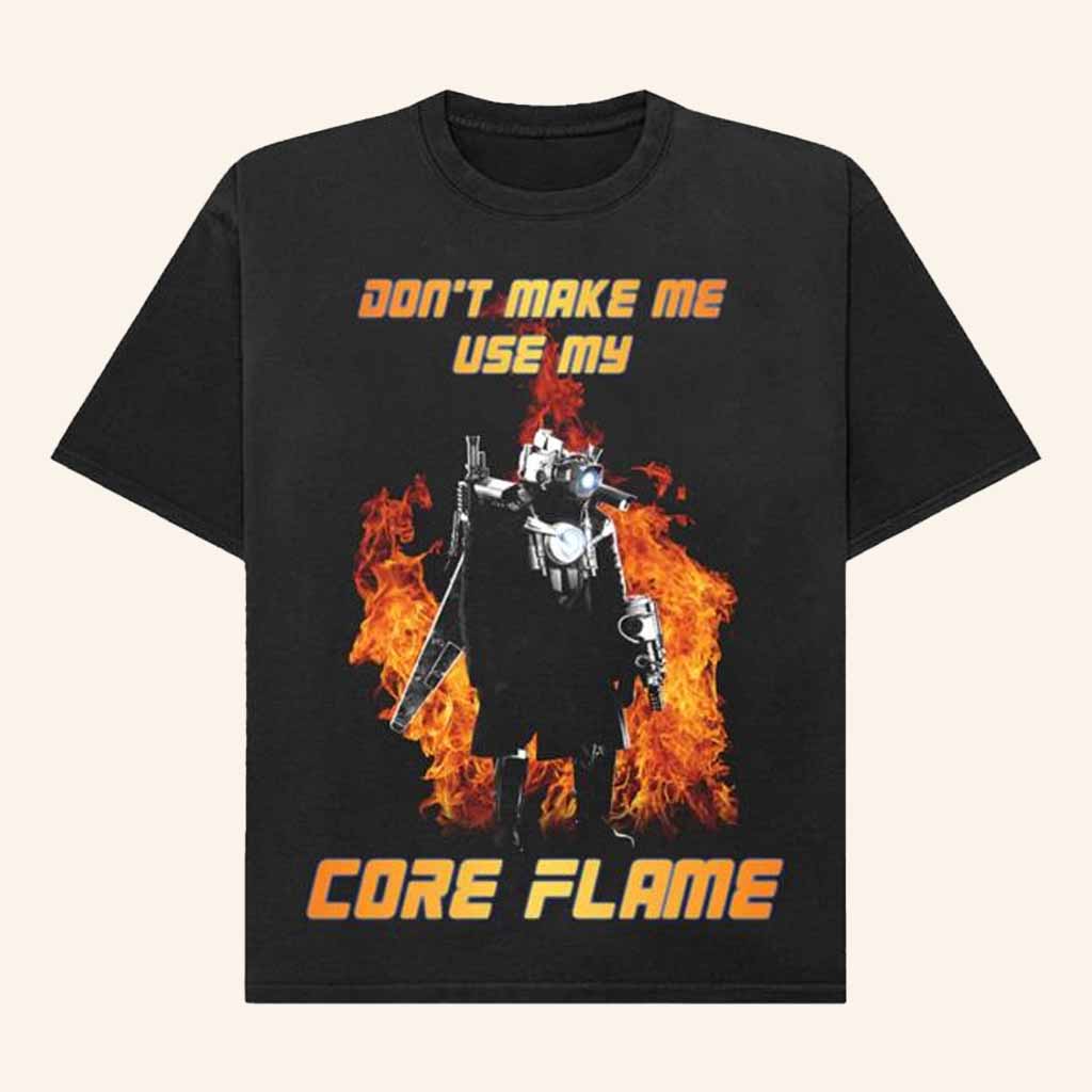 Skibidi Toilet Merch Core Flame T-Shirt Gifts For Best Friends-1 Skibidi Toilet Merch Core Flame T-Shirt Gifts For Best Friends-1