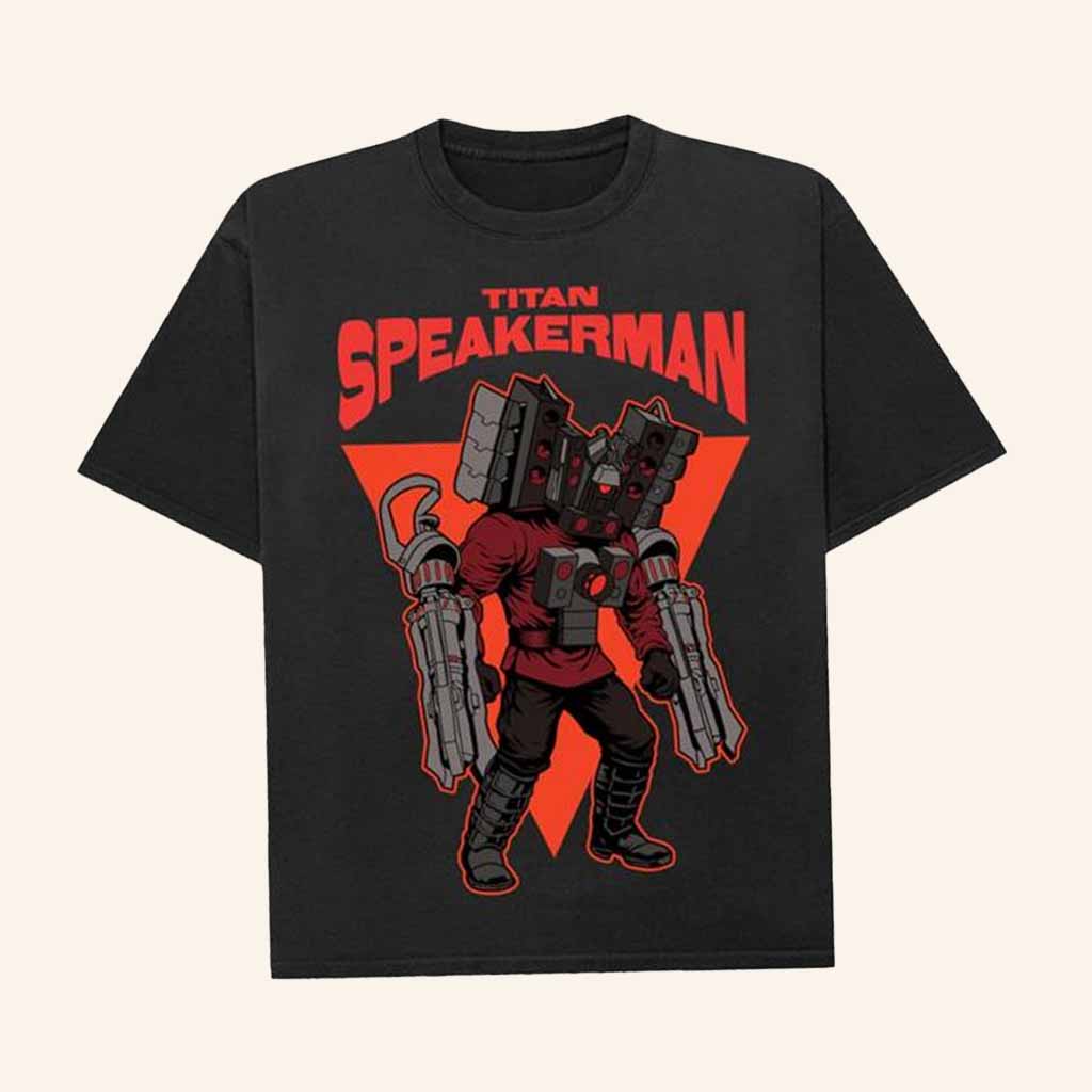 Skibidi Toilet Merch Titan Spearkerman Illustration Shirt Birthday Gifts For Boyfriend-1 Skibidi Toilet Merch Titan Spearkerman Illustration Shirt Birthday Gifts For Boyfriend-1