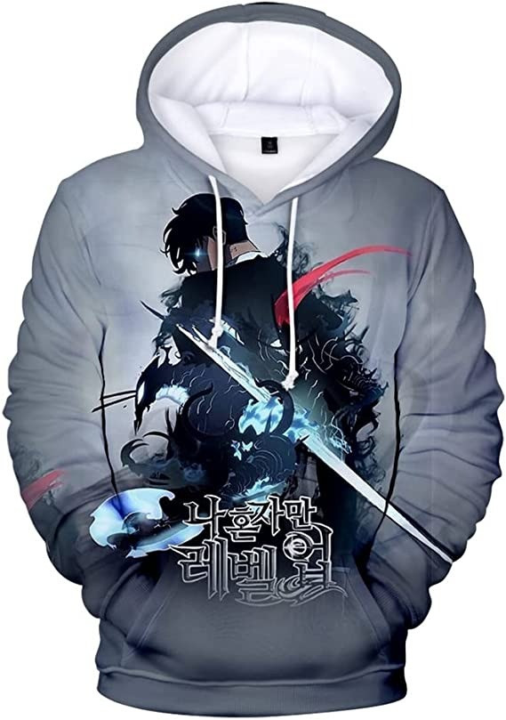 Solo Leveling Hoodie 3D Print Manga Sung Jin Woo Solo Leveling Merch Fan Gift Ideas-1 Solo Leveling Hoodie 3D Print Manga Sung Jin Woo Solo Leveling Merch Fan Gift Ideas-1
