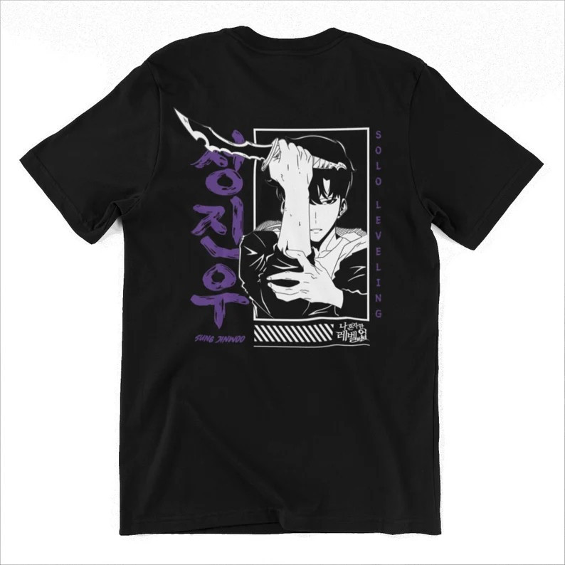 Solo Leveling Shirt Manga Sung Jin Woo Solo Leveling T-Shirt Merch Gifts For Fans-1 Solo Leveling Shirt Manga Sung Jin Woo Solo Leveling T-Shirt Merch Gifts For Fans-1