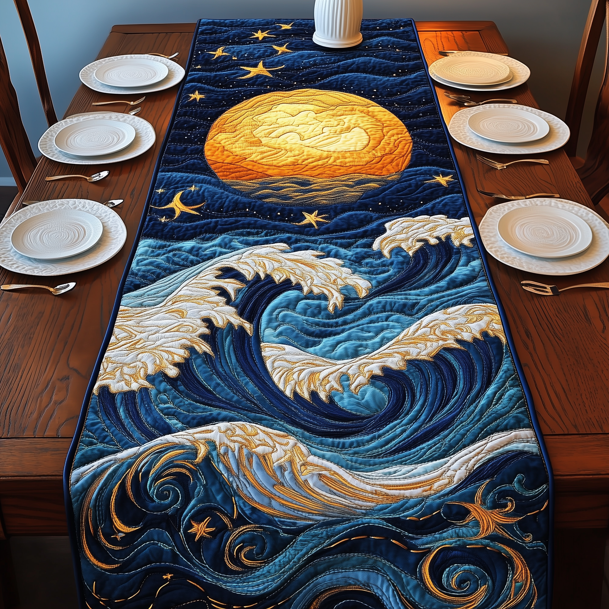 Sound Of Ocean Quilted Table Runner Best Valentine Day Gifts For Men-1 Sound Of Ocean Quilted Table Runner Best Valentine Day Gifts For Men-1