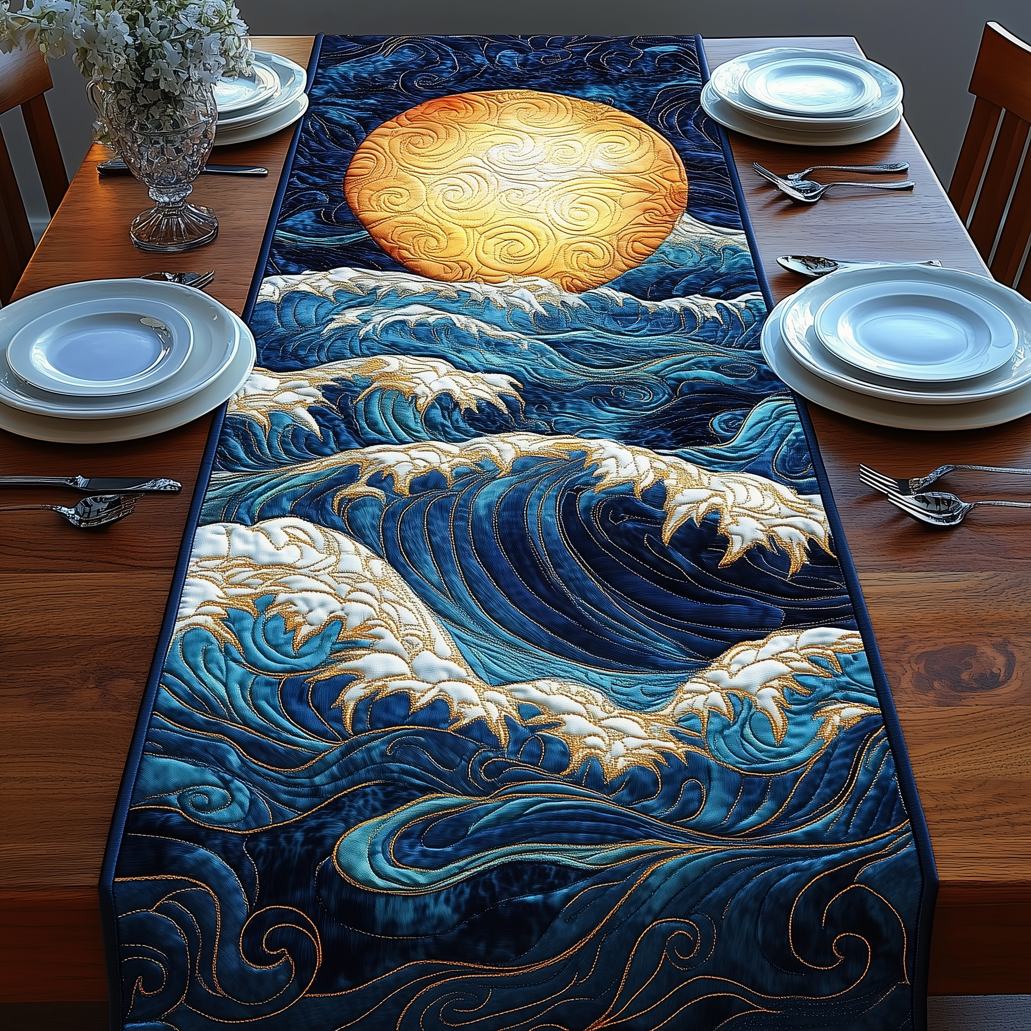Sound Of Ocean Quilted Table Runner Valentines Ideas For Her-1 Sound Of Ocean Quilted Table Runner Valentines Ideas For Her-1