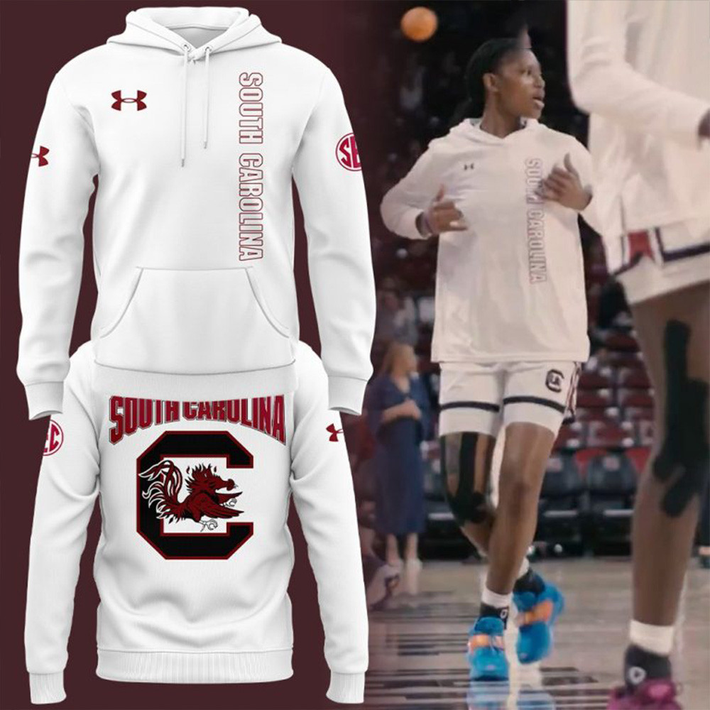 South Carolina Gamecocks Football 2025 White Hoodie Great Father's Day Gifts-1 South Carolina Gamecocks Football 2025 White Hoodie Great Father's Day Gifts-1