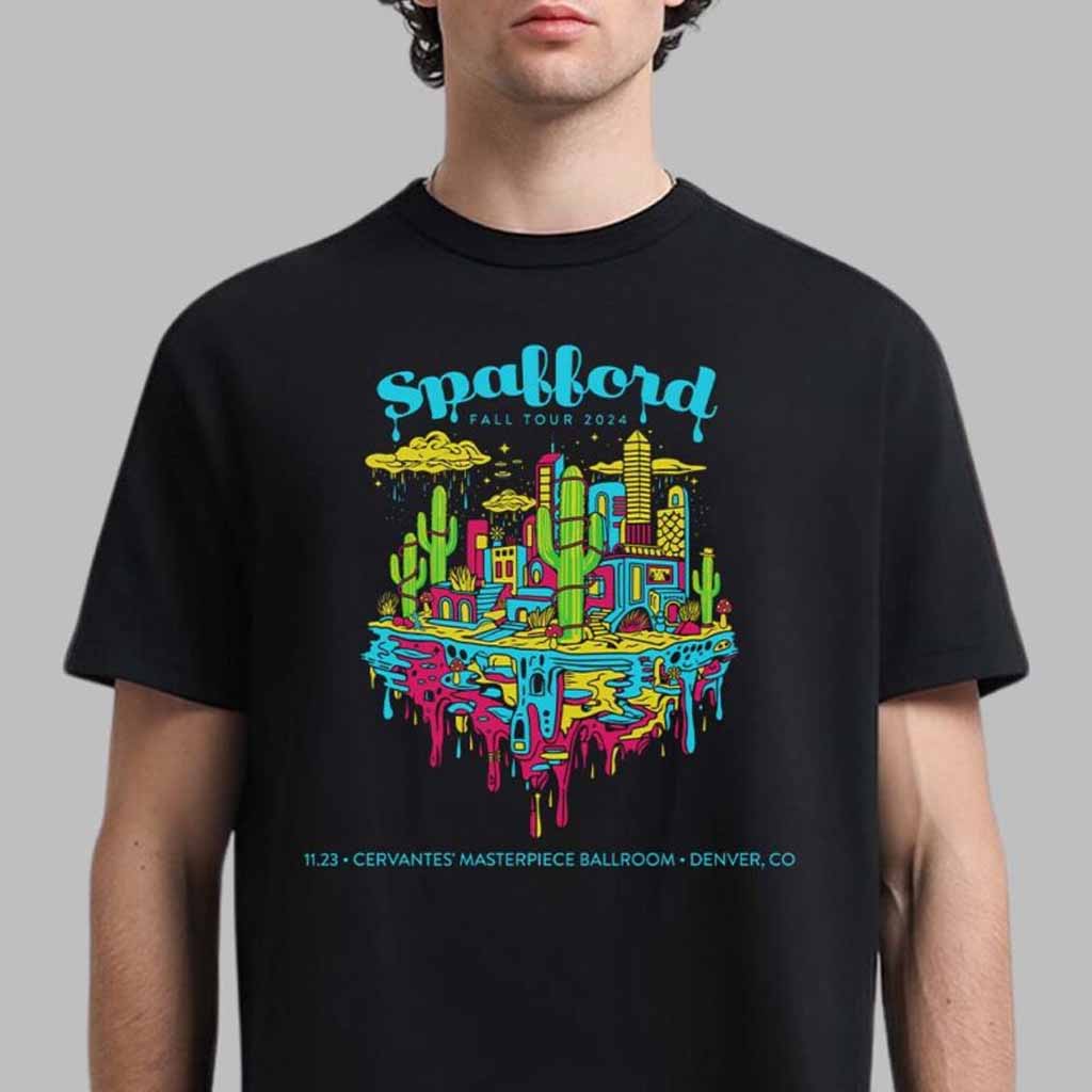 Spafford Three Nights Of Colorado Fall Tour 2024 Poster For Denver At Cervantes Masterpiece Ballroom On November 23 2024 T-Shirt Fan Apparel Him Gifts-1