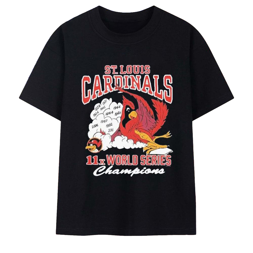 St Louis Cardinals 11X World Series Champions T-Shirt Fan Merch Cool Baseball Gifts-1 St Louis Cardinals 11X World Series Champions T-Shirt Fan Merch Cool Baseball Gifts-1