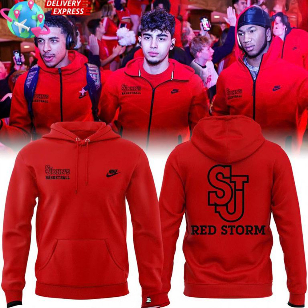 St. John's Red Storm Basketball 2025 Nike Hoodie Father's Day Presents For Son-1 St. John's Red Storm Basketball 2025 Nike Hoodie Father's Day Presents For Son-1