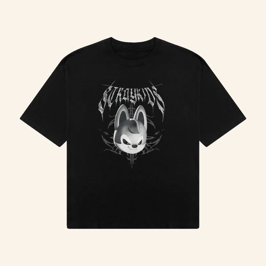 Stray Kids Merch Wolfchan EVIL SKZOO T-Shirt The Dominate World Tour Merch Gift For Fans-1 Stray Kids Merch Wolfchan EVIL SKZOO T-Shirt The Dominate World Tour Merch Gift For Fans-1