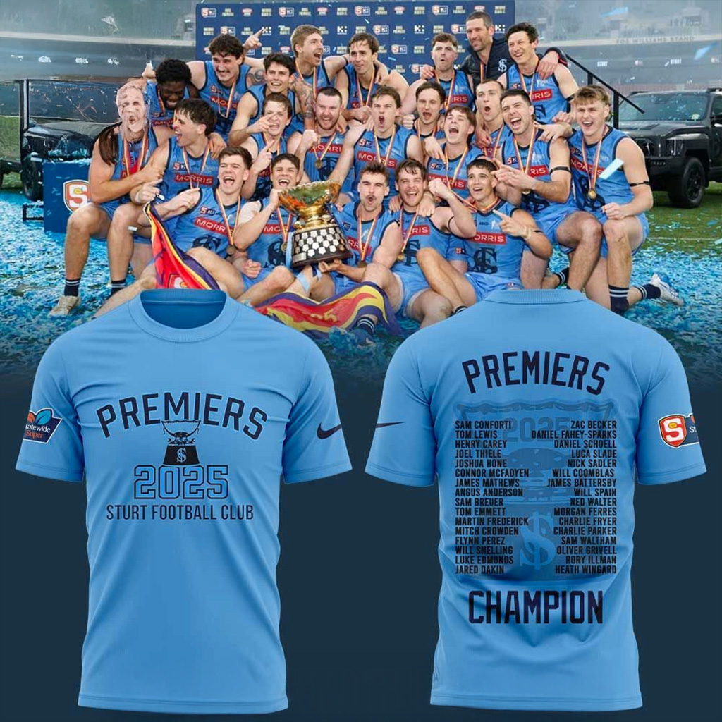 Sturt Football Club 2025 League Premiers Champion T-Shirt Sturt Football Club Merch Gifts-1