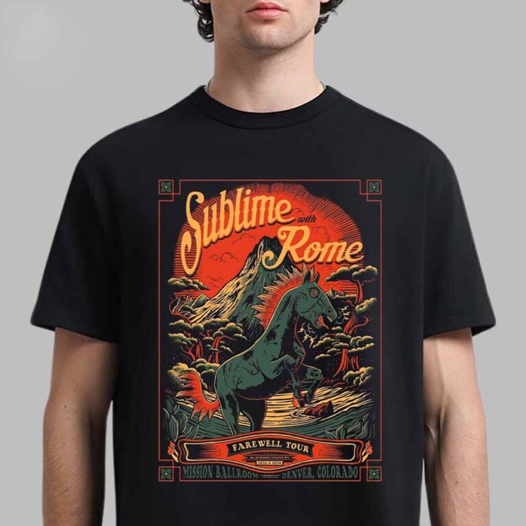 Sublime With Rome Farewell Tour Final US Tour Poster For Denver Colorado At Mission Ballroom On December 13 And 14 2024 Blucifer Horse Artwork T-Shirt Fans Gift Ideas-1 Sublime With Rome Farewell Tour Final US Tour Poster For Denver Colorado At Mission Ballroom On December 13 And 14 2024 Blucifer Horse Artwork T-Shirt Fans Gift Ideas-1