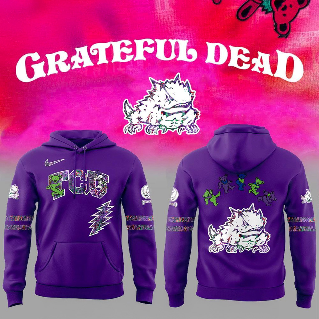 TCU Horned Frogs Grateful Dead Night 2025 Hoodie TCU Horned Frogs Merch Gifts For Fans-1