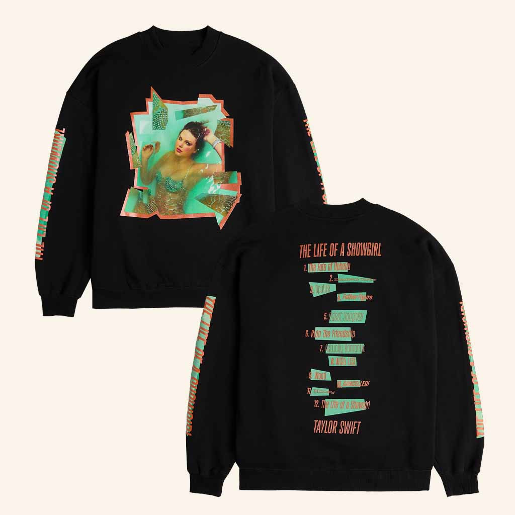 Taylor Swift Merch The Life Of A Showgirl Sweatshirt Christmas Gift For Swifties-1 Taylor Swift Merch The Life Of A Showgirl Sweatshirt Christmas Gift For Swifties-1