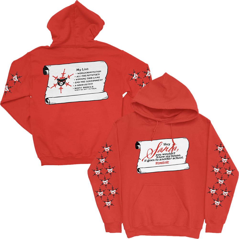 Technoblade Merch TB Hey Santa Hoodie Red Unique Dad Gifts For Father's Day-1 Technoblade Merch TB Hey Santa Hoodie Red Unique Dad Gifts For Father's Day-1