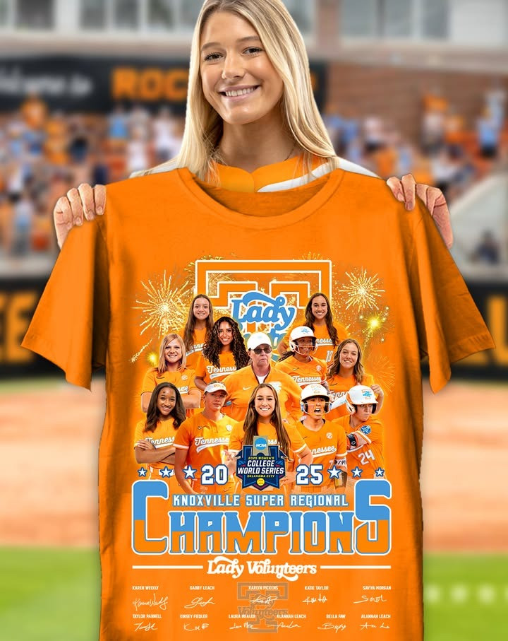 Tennessee Lady Volunteer 20205 Knoxville Super Regional Champions T-Shirt Fan Merch-1 Tennessee Lady Volunteer 20205 Knoxville Super Regional Champions T-Shirt Fan Merch-1