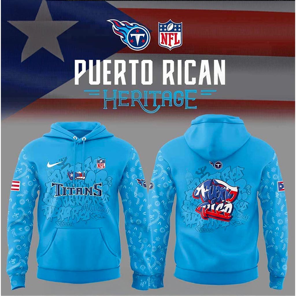 Tennessee Titans Puerto Rican Heritage Hoodie Tennessee Titans Merch Gift Ideas For Him-1