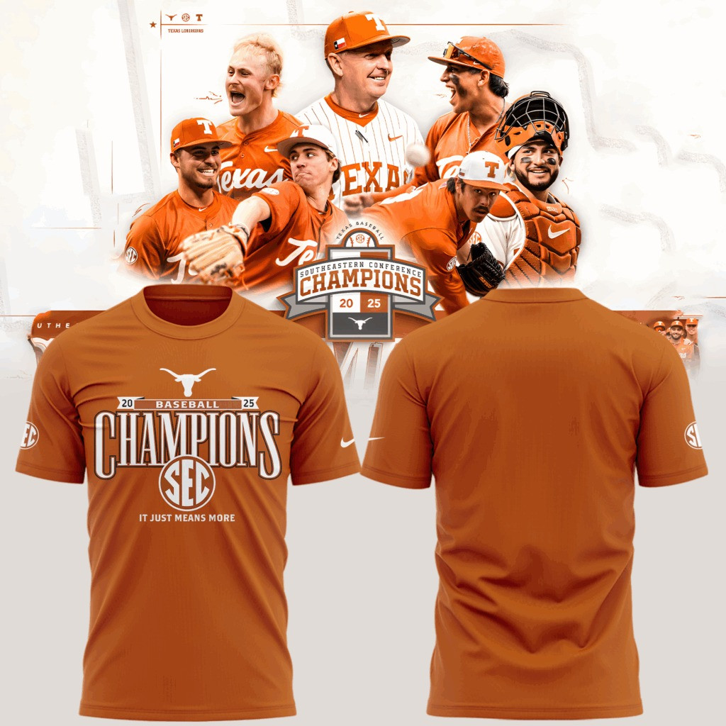 Texas Baseball Southeastern Conference SEC Champions Shirt 2025 Fan Merch Best Gift Ideas-1