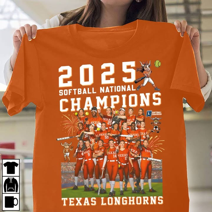 Texas Longhorns Softball NCAA National Champions 2025 T-Shirt Orange Merch Best Fan Gifts-1 Texas Longhorns Softball NCAA National Champions 2025 T-Shirt Orange Merch Best Fan Gifts-1