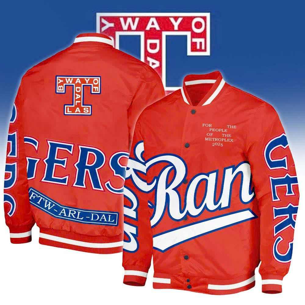 Texas Rangers Merch Bomber Jacket Metroplex By Way Of Dallas Texas Rangers Unique Fans Gift-1 Texas Rangers Merch Bomber Jacket Metroplex By Way Of Dallas Texas Rangers Unique Fans Gift-1