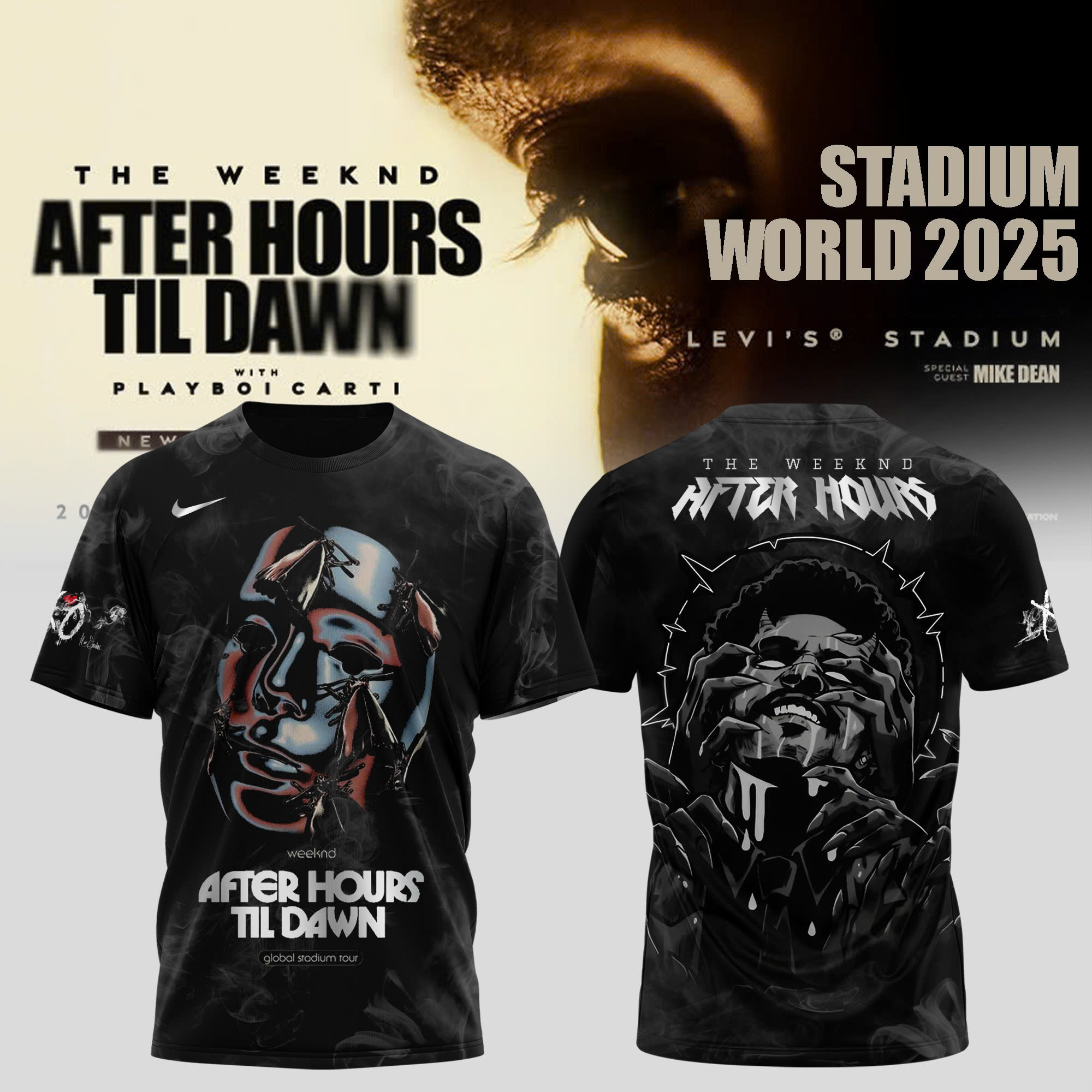 Texas Rangers X The Weeknd T-shirt After Hours Til Dawn 2025 Stadium Tour Merch Fans Gift-1