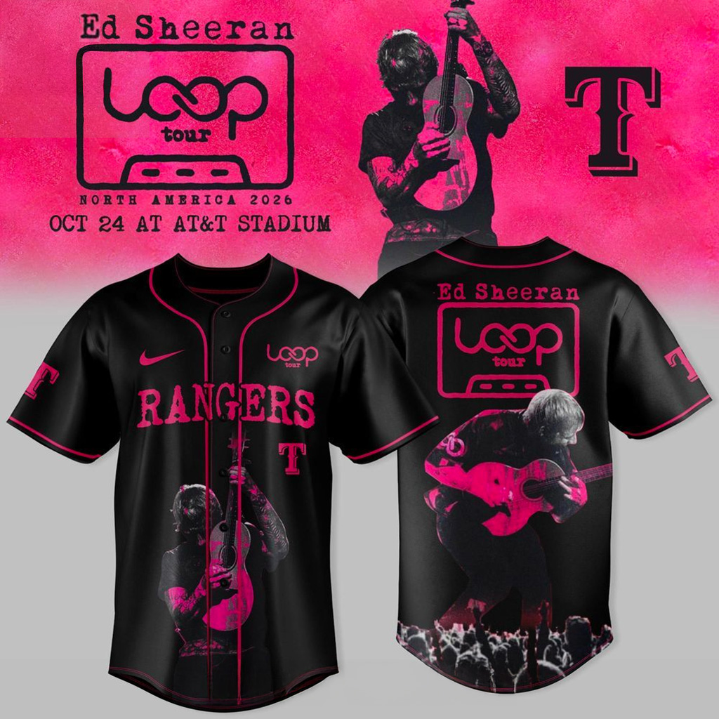 Texas Rangers x Ed Sheeran LOOP Tour 2026 North America Jersey Texas Rangers Merch-1 Texas Rangers x Ed Sheeran LOOP Tour 2026 North America Jersey Texas Rangers Merch-1
