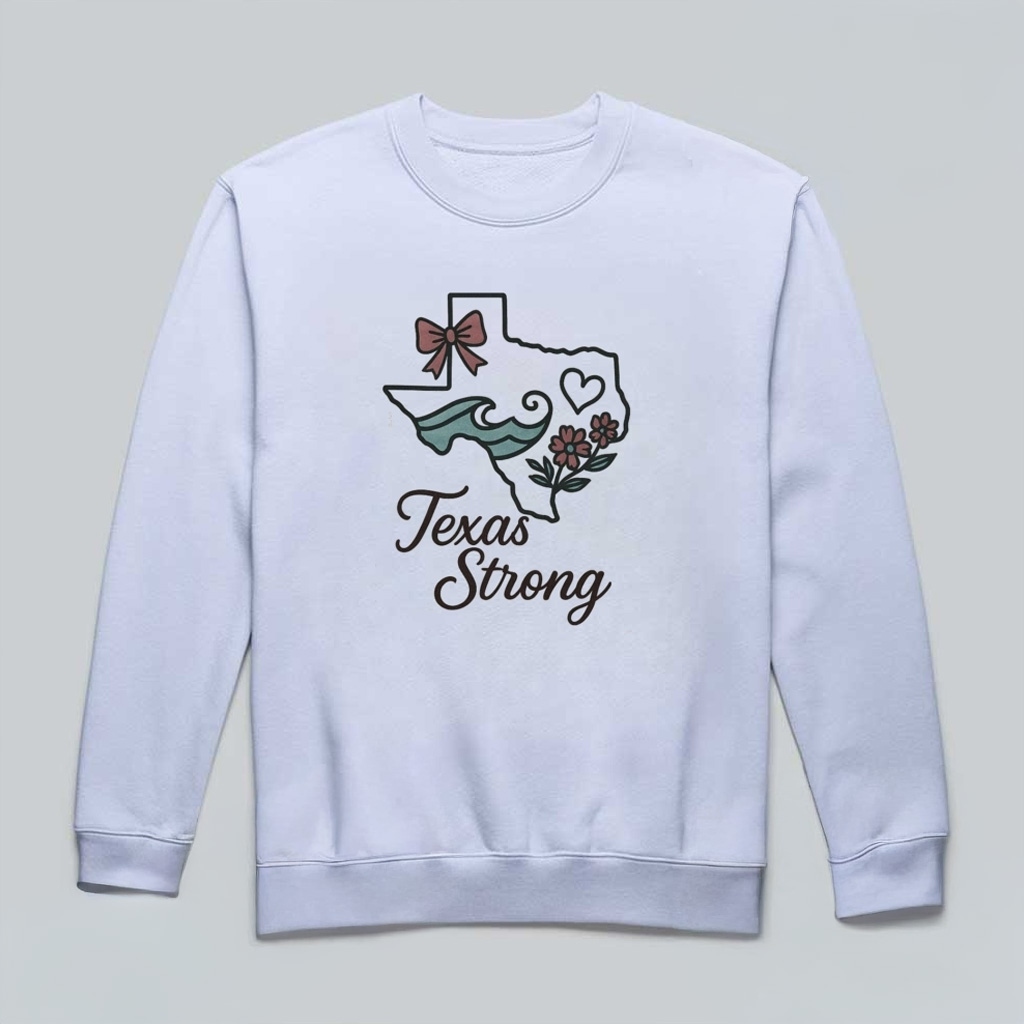 Texas Strong Texas Heart Floral Sweatshirt For Flood Support Sweatshirt Patriotic Gifts-1 Texas Strong Texas Heart Floral Sweatshirt For Flood Support Sweatshirt Patriotic Gifts-1