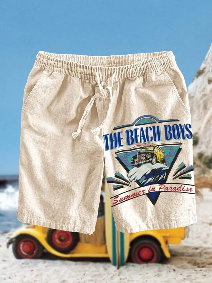 The Beach Boys RIP Brian Wilson Men's Shorts Summer In Paradise Fan Merch Gifts For Him-1 The Beach Boys RIP Brian Wilson Men's Shorts Summer In Paradise Fan Merch Gifts For Him-1