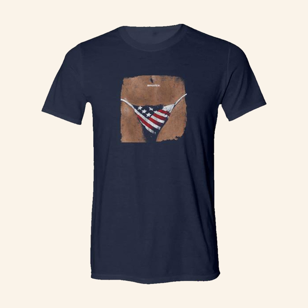 The Black Crowes Merch Amorica Distressed Album Cover Navy T-Shirt Gifts For Fans-1