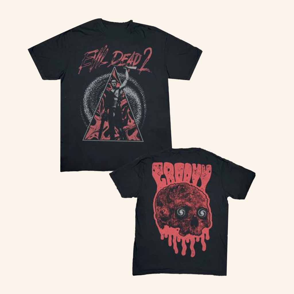 The Cult Of Cult Merch Evil Dead 2 Groovy Shirt Good Christmas Gifts For Boyfriend-1 The Cult Of Cult Merch Evil Dead 2 Groovy Shirt Good Christmas Gifts For Boyfriend-1