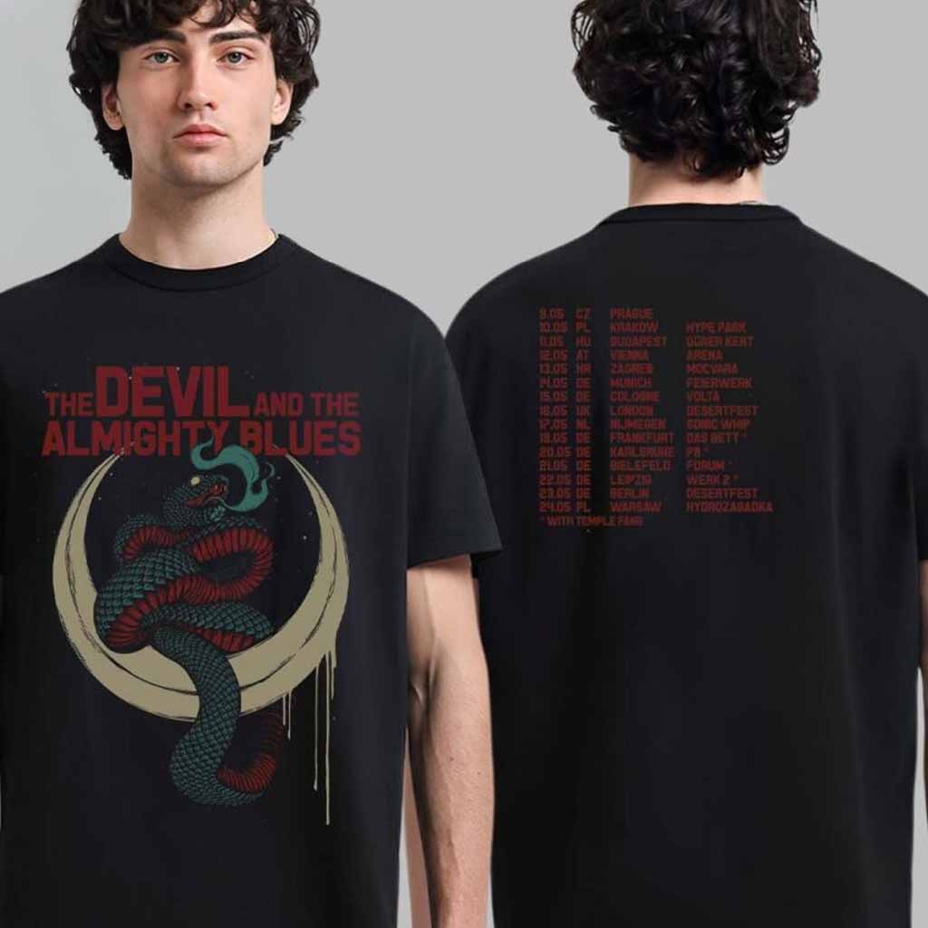 The Devil And The Almighty Blues Europe Tour 2025 T-Shirt Fan Merch Gifts For Boyfriend-1