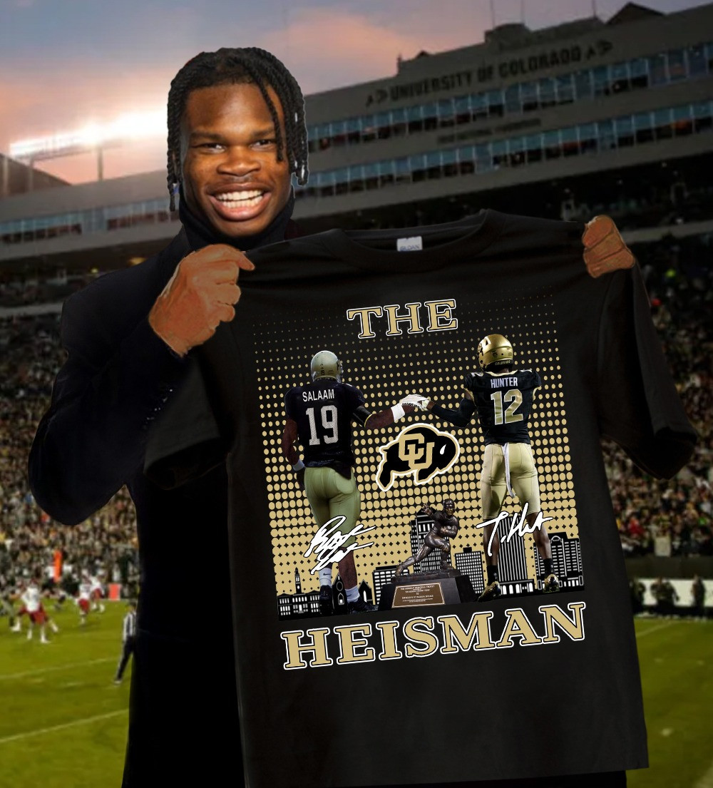 The Heisman Trophy Award Winner T-Shirt Rashaan Salaam And Travis Hunter Shirt Gifts-1