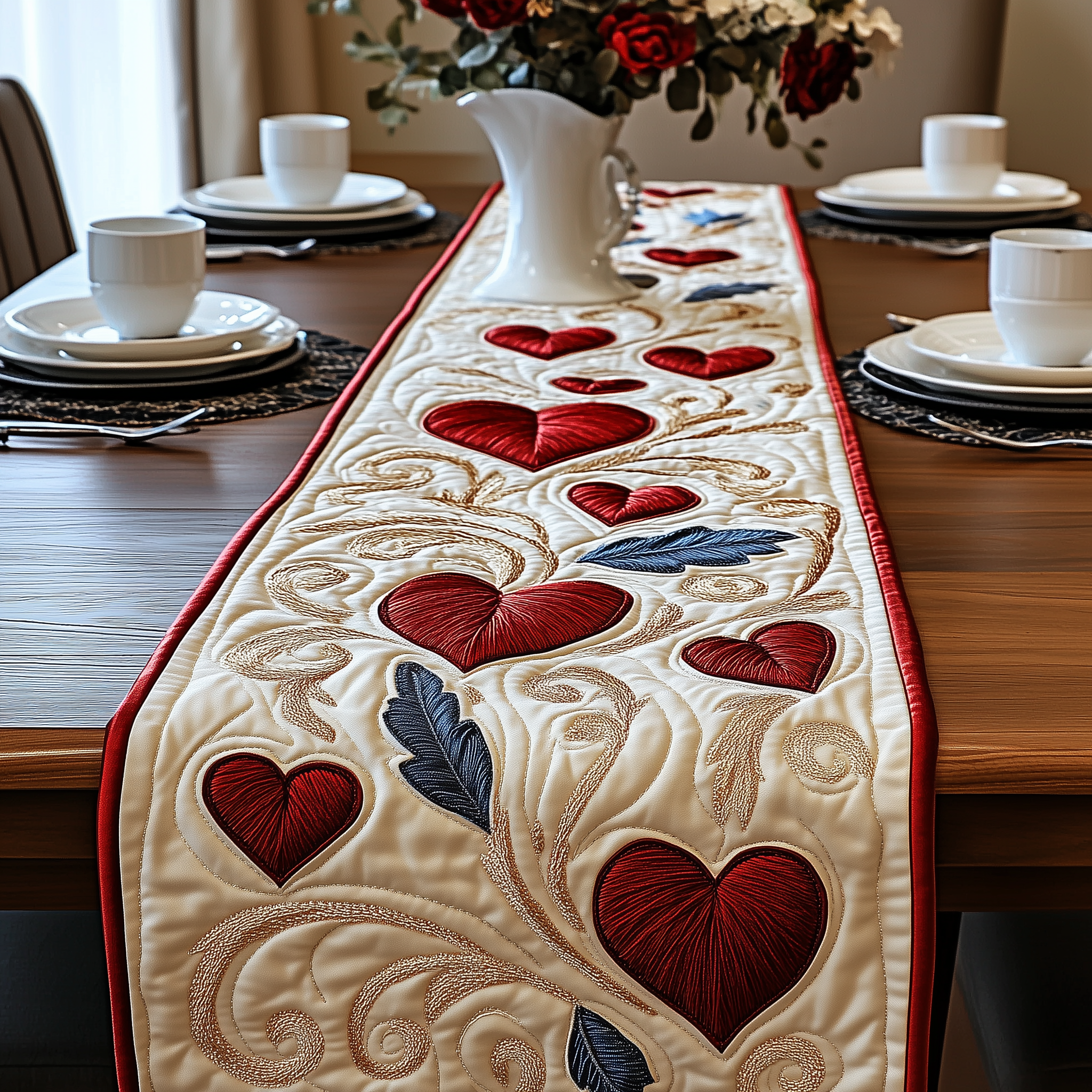 The Language of Flowers Quilted Table Runner Best Valentine's Day Ideas For Her-1 The Language of Flowers Quilted Table Runner Best Valentine's Day Ideas For Her-1