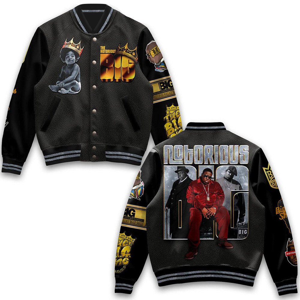 The Notorious Big Biggie Small 2024 Baseball Jacket The Notorious B.I.G. Merch Music Fan Gifts-1 The Notorious Big Biggie Small 2024 Baseball Jacket The Notorious B.I.G. Merch Music Fan Gifts-1