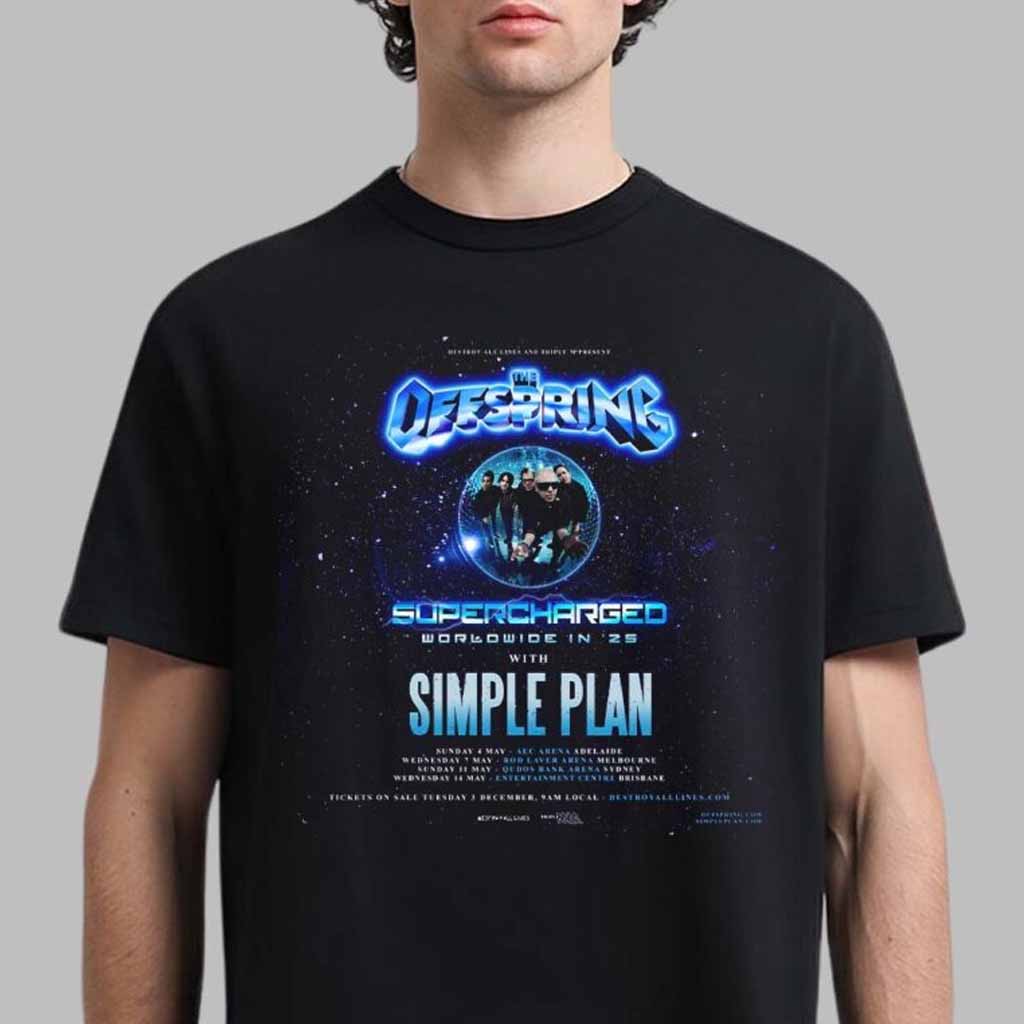 The Offspring Supercharged Worldwide In 25 With Simple Plan Australia Tour Dates List T-Shirt Fan Merch Him Gifts-1 The Offspring Supercharged Worldwide In 25 With Simple Plan Australia Tour Dates List T-Shirt Fan Merch Him Gifts-1