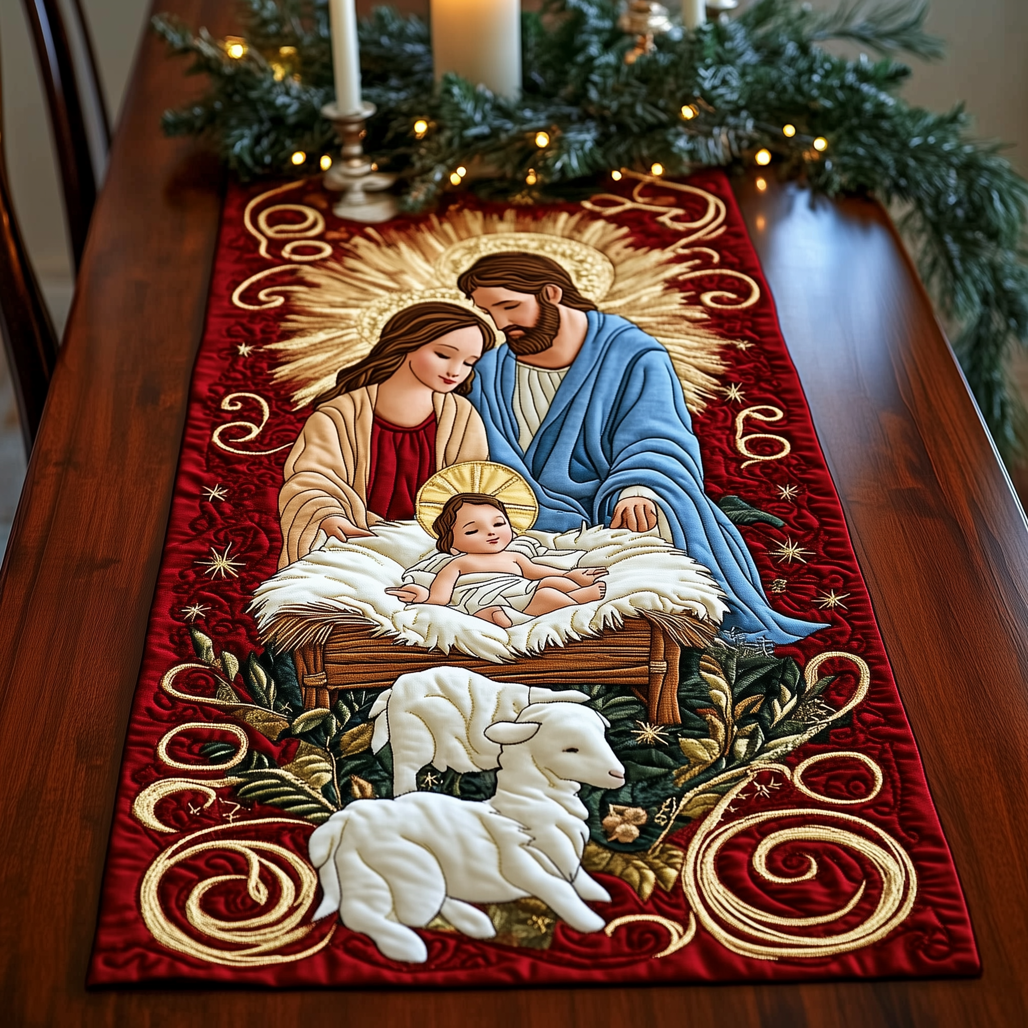 The Whole Reason For The Season Quilted Table Runner Decorations Christian Christmas Gifts For Family-1 The Whole Reason For The Season Quilted Table Runner Decorations Christian Christmas Gifts For Family-1