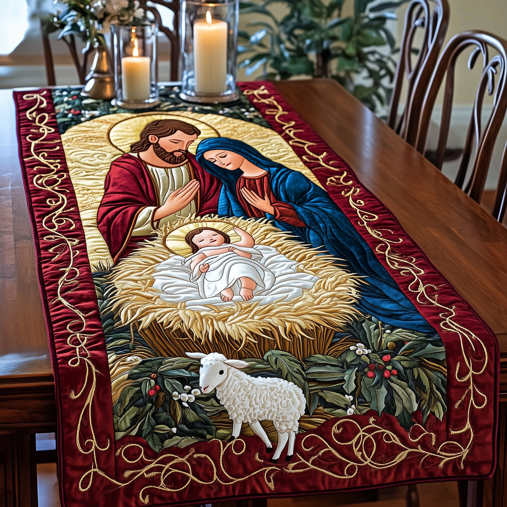 The Whole Reason For The Season Quilted Table Runner Faith Based Christian Christmas Gifts-1 The Whole Reason For The Season Quilted Table Runner Faith Based Christian Christmas Gifts-1