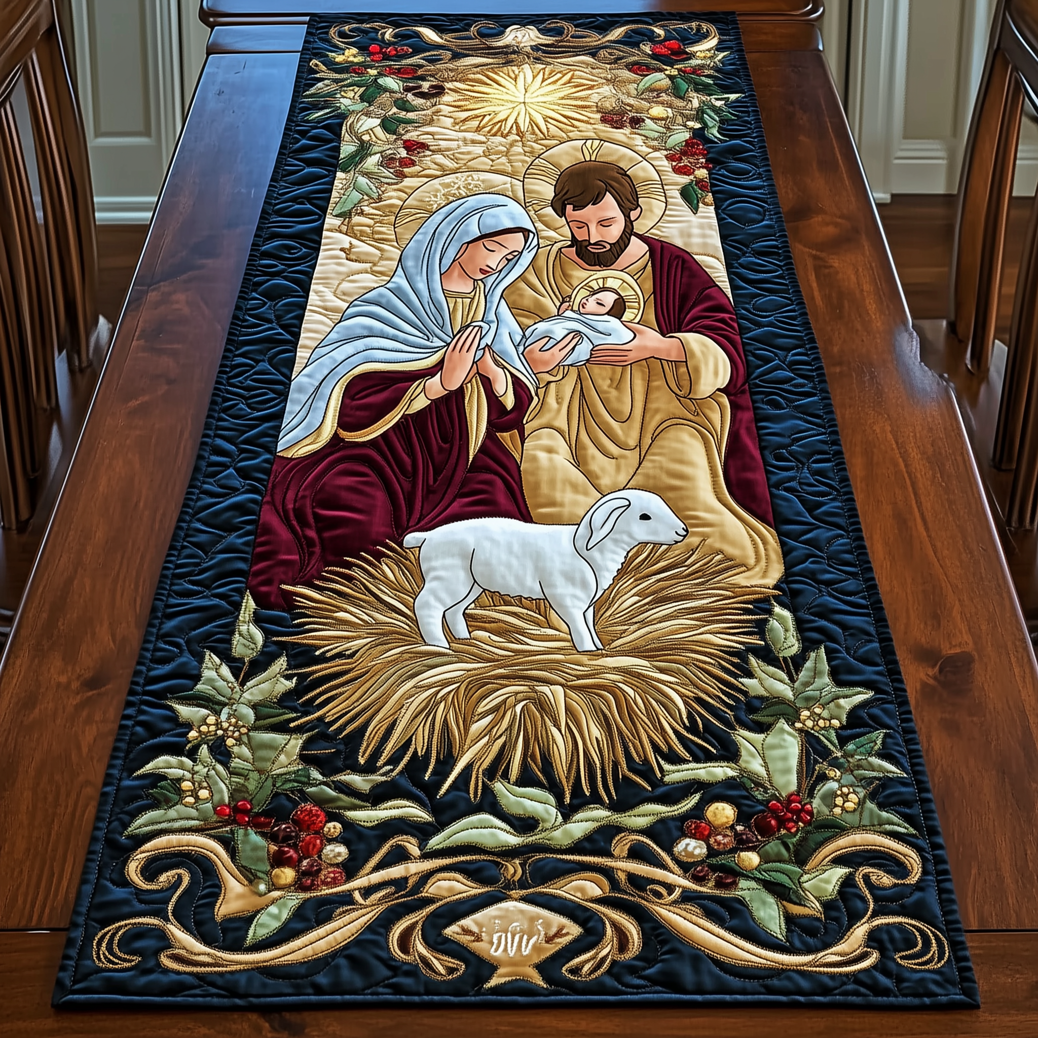 The Whole Reason For The Season Quilted Table Runner Faith Christian Christmas Gifts For Family-1 The Whole Reason For The Season Quilted Table Runner Faith Christian Christmas Gifts For Family-1