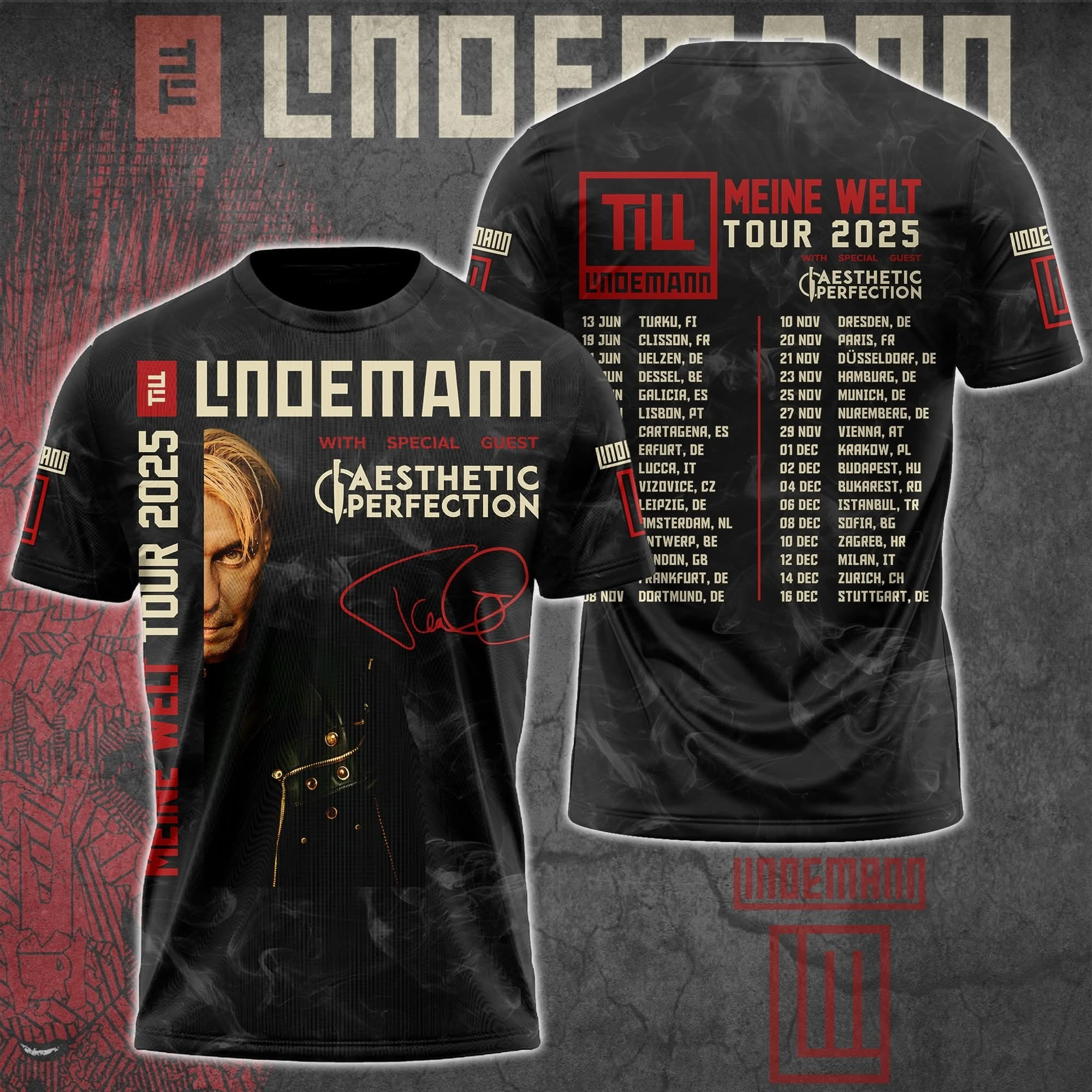 Till Lindemann Meine Welt Tour 2025 Merch T-Shirt Gifts For Rammstein Till Lindemann Fans-1 Till Lindemann Meine Welt Tour 2025 Merch T-Shirt Gifts For Rammstein Till Lindemann Fans-1