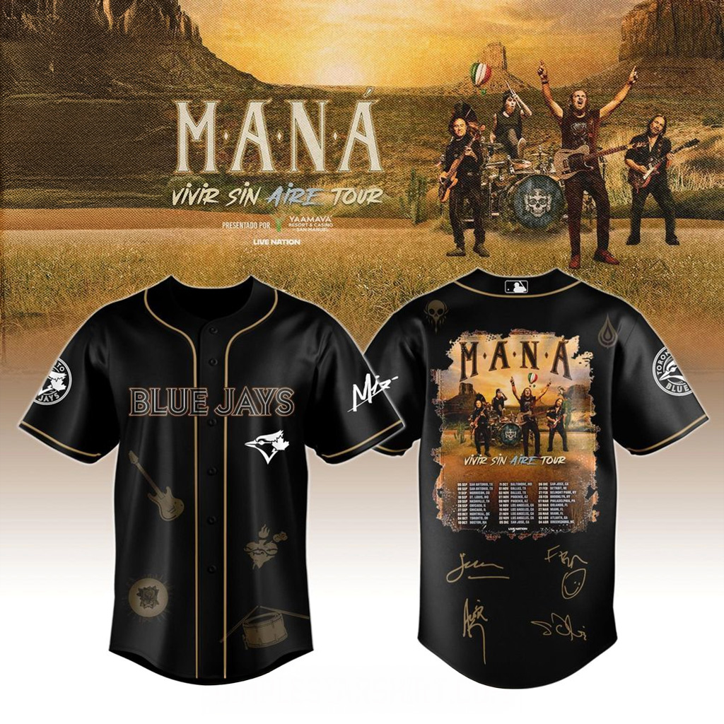 Toronto Blue Jays X Mana Vivir Sin Aire Tour Baseball Jersey Jays Merch Cool Baseball Gifts-1