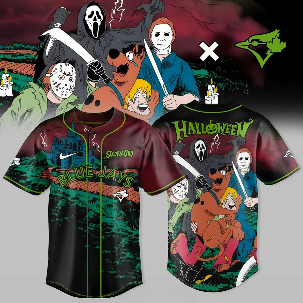 Toronto Blue Jays x 2025 Happy Halloween Scooby Doo Jersey Jays Merch Halloween Gifts-1 Toronto Blue Jays x 2025 Happy Halloween Scooby Doo Jersey Jays Merch Halloween Gifts-1