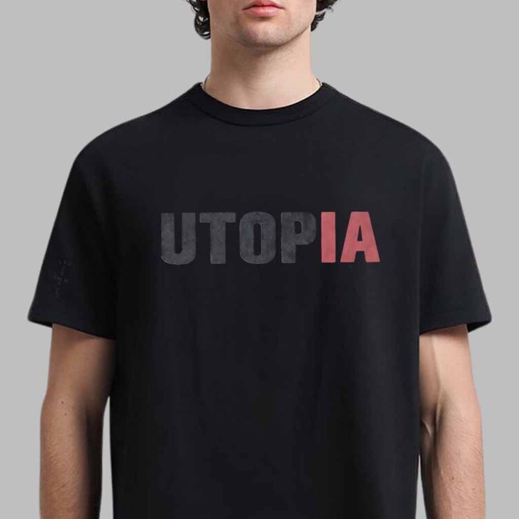 Travis Scott CJ X Infinite Archives Utopia T-Shirt Travis Scott Merch Gifts For Dudes-1 Travis Scott CJ X Infinite Archives Utopia T-Shirt Travis Scott Merch Gifts For Dudes-1