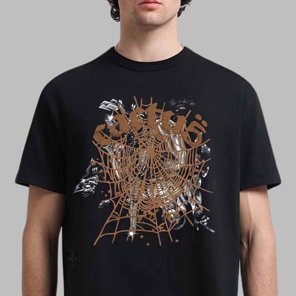 Travis Scott CJ X SP5DER Airbrush T-Shirt Fan Merch Gifts For Dad-1