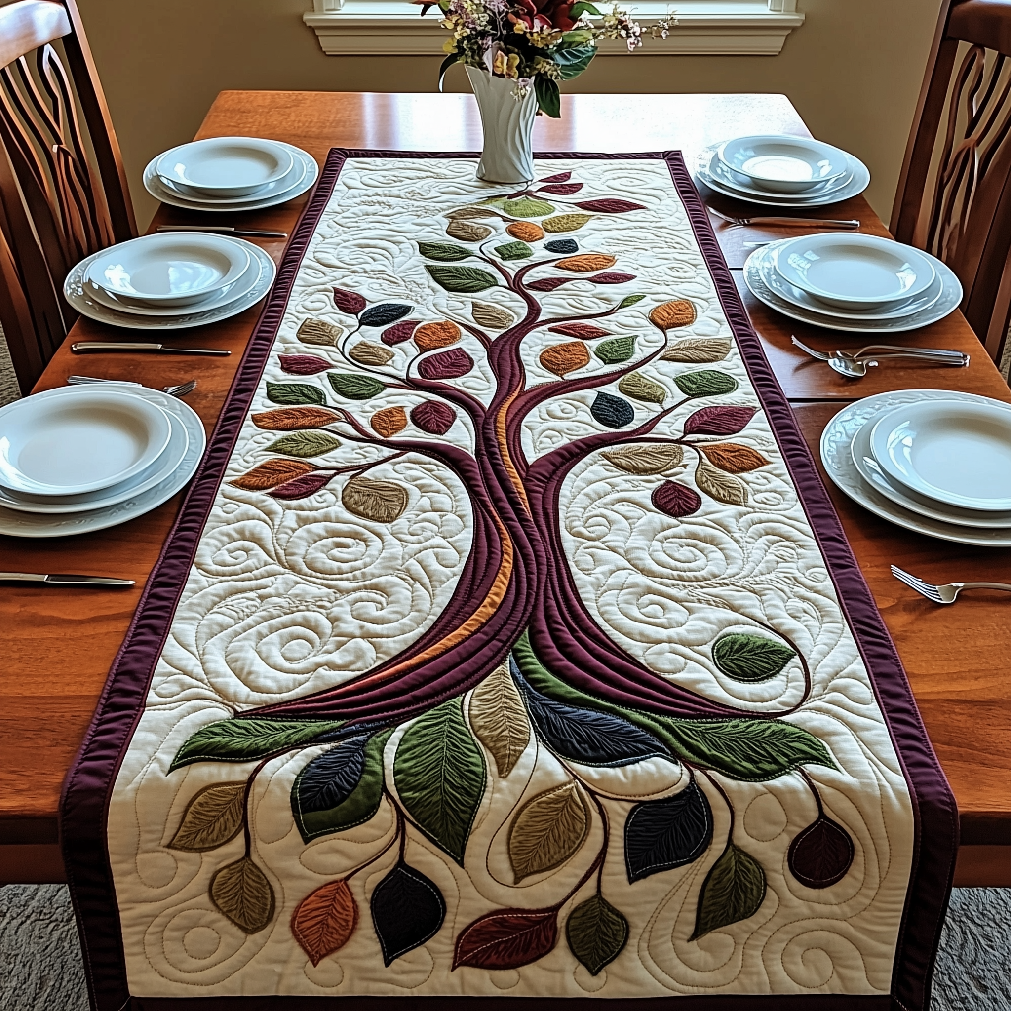 Tree Of Life Quilted Table Runner Valentine Day Ideas For Men-1 Tree Of Life Quilted Table Runner Valentine Day Ideas For Men-1